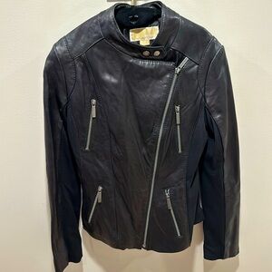 Black leather jacket